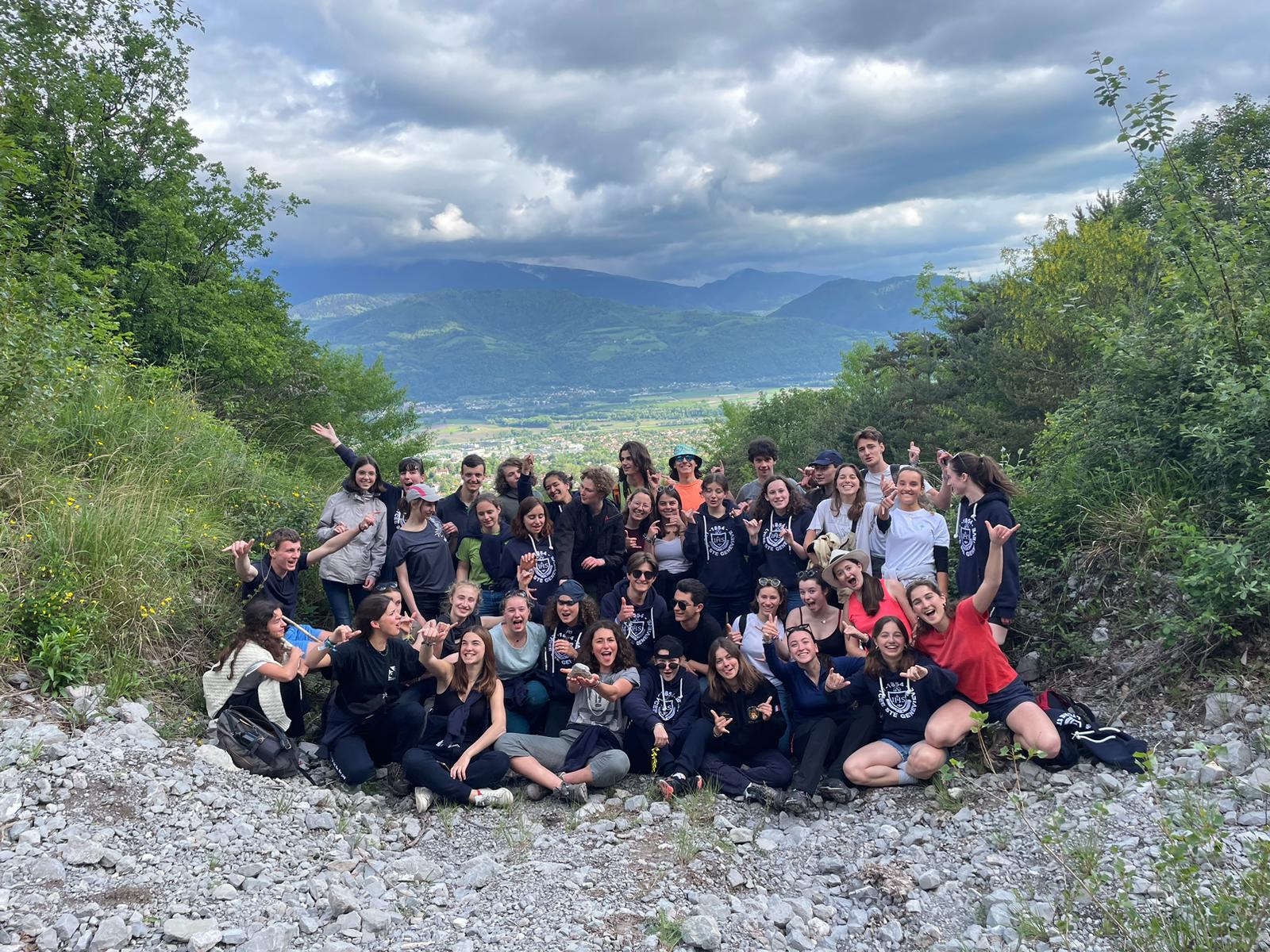 Les agros pendant le stage terrain dans les Alpes